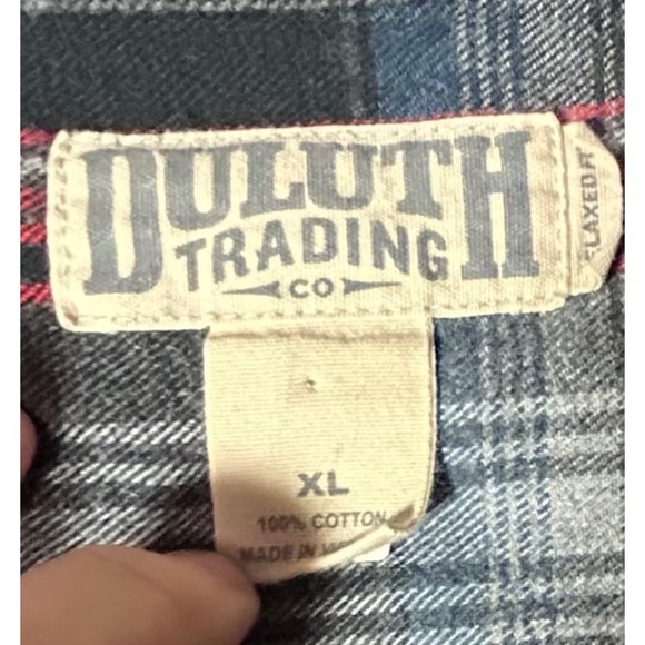 Duluth Trading Co. Mens Flannel Button Down Size XL - Picture 2 of 3
